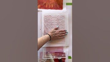 Gelli Printing with Stencils  | 2 sheets at a time #shorts