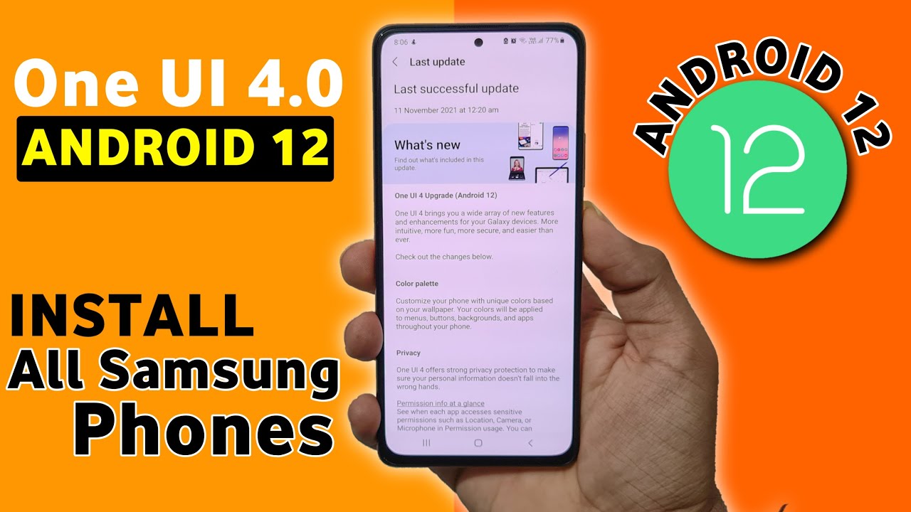 How To Install One Ui 4.0 Android 12 Beta Update in Any Samsung Device ...