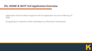 9% Full Application Overview