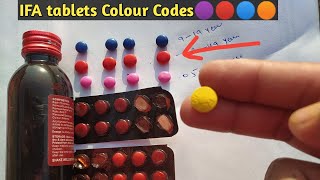 Iron and Folic Acid Tablets Ip Uses || IFA Tablets Colour Codes Explained