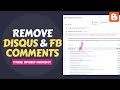 How to Remove Disqus and Facebook Comment system from Blogger Template