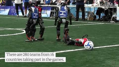 Robots run, punch and score at World Humanoid Robot Games in China