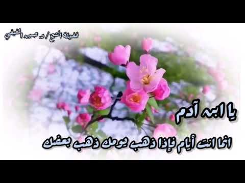 يا ابن آدم انما انت أيام فإذا ذهب يومك ذهب بعضك فضيلة الشيخ د حسين الفيفي