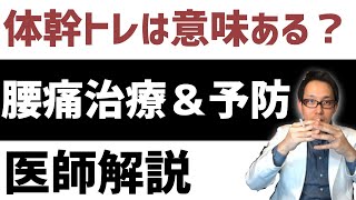 腰痛に体幹トレーニングは効果あるか？2つを使い分けよう！