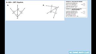 Does DA = DC. Angle Bisector Theorem. Converse of Angle Bisector Theorem