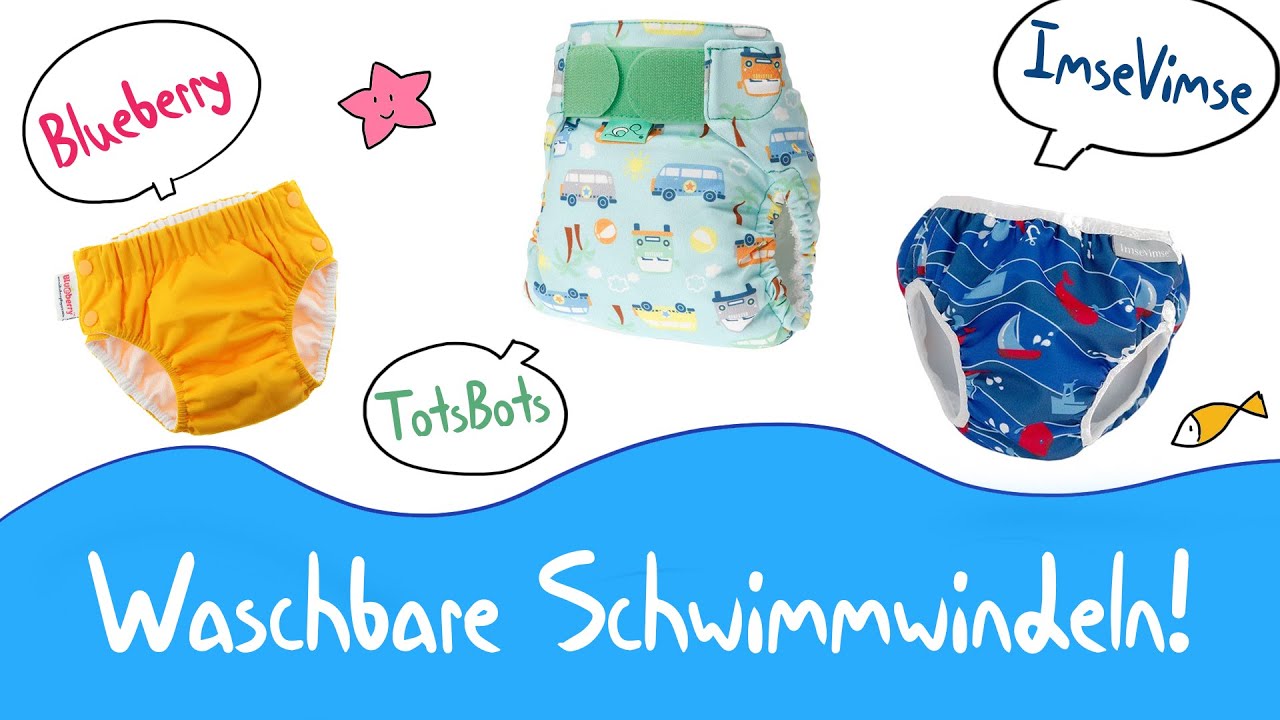 Waschbare Schwimmwindeln * Stoffwindeln von TotsBots, Blueberry & ImseVimse