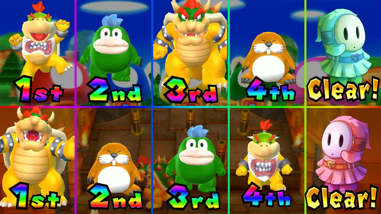 Mario Party 9 - Bowser Jr  vs Spike vs Monty Mole vs Bowser #MarioGame