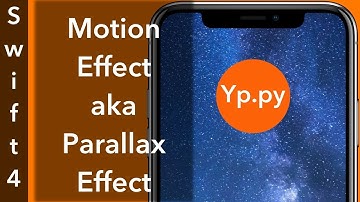 How to give Motion Effect (Parallax Effect) (Swift 4 + Xcode 9.0)