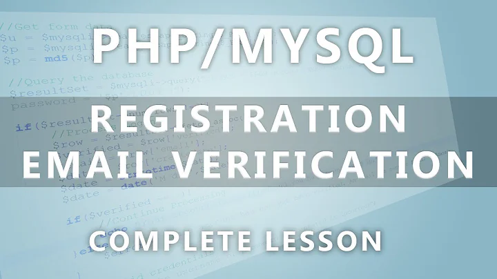 Complete PHP Registration w/ Email Verification