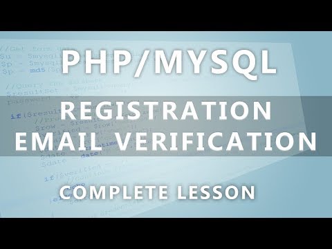 Complete PHP Registration w/ Email Verification