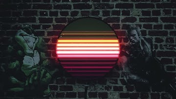 Retro Wave (Neon Audio Visualizer) [Photoshop+After Effect]