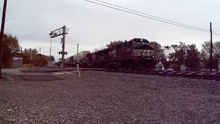 Norfolk Southern 9400 and 7643 leads another stack train... (23J?)