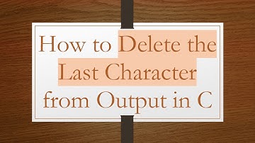 How to Delete the Last Character from Output in C