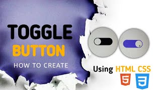 How To Make Toggle Button Using HTML and CSS Rahul ka coding