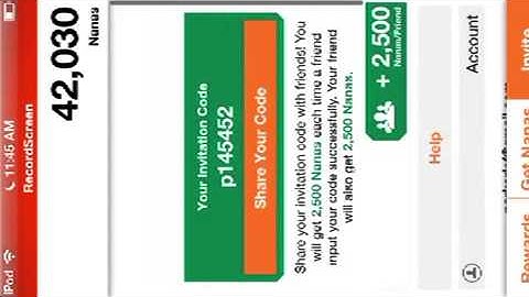 App nana hacked code 2013