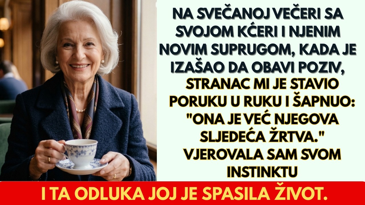 Na nedjeljnoj večeri moj sin mi je tri puta stisnuo ruku — naš stari znak koji je značio: 