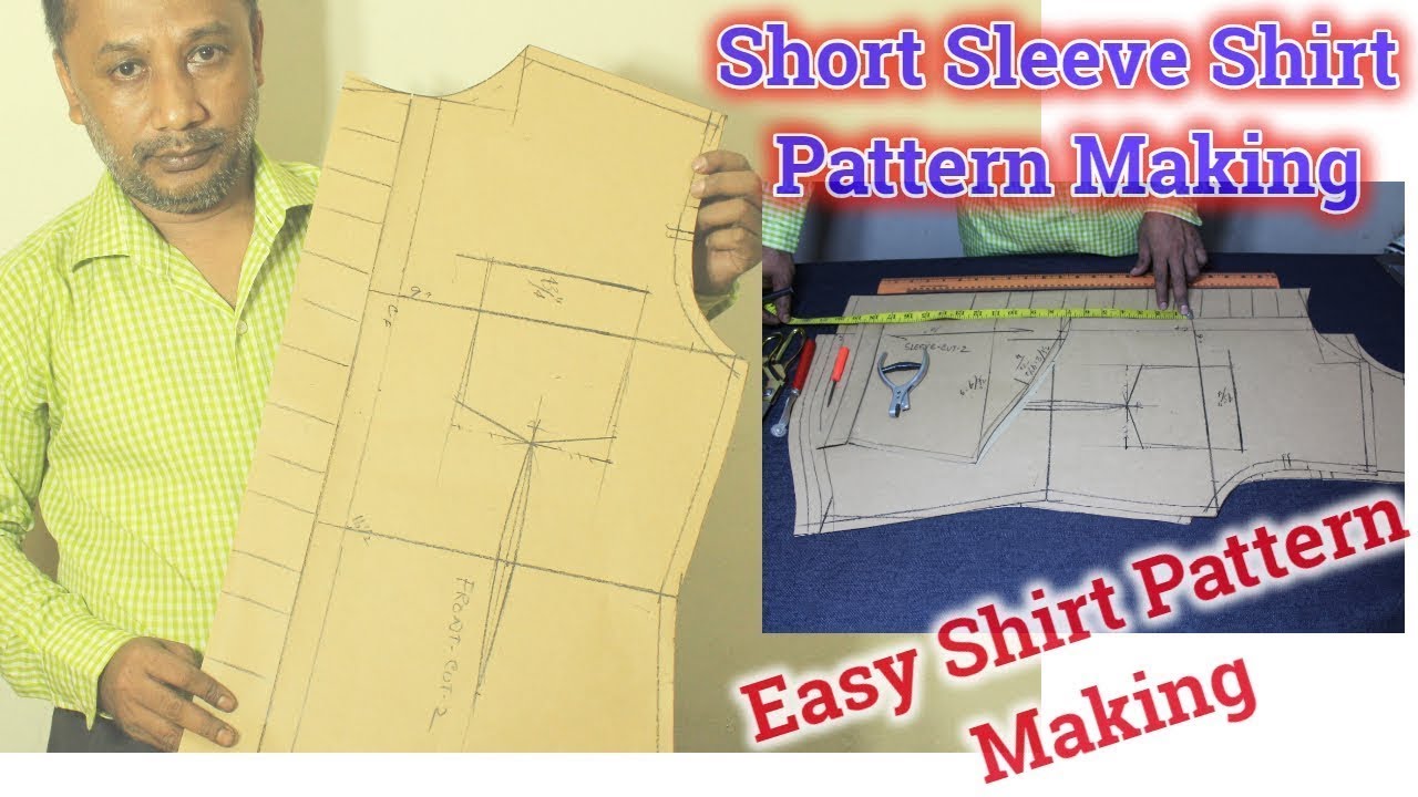 you'll learn short sleeve shirt pattern making/how to make shirt ...