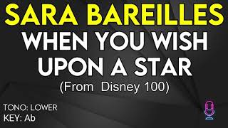 Sara Bareilles - When You Wish Upon A Star (From Disney Pinocchio) - Karaoke Instrumental - Lower