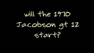 1970 Jacobson gt 12 lawntractor, will it run