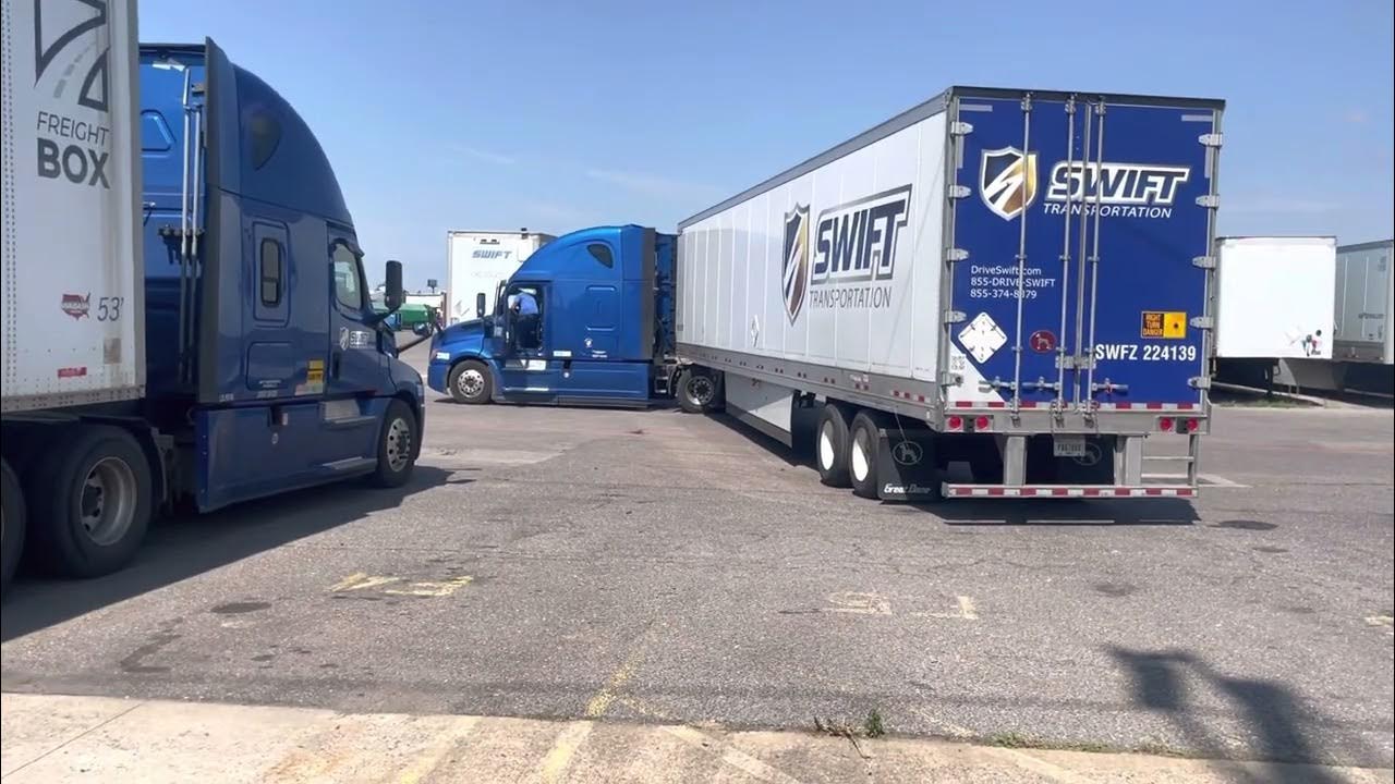 Practicing backing at the Memphis terminalSwift transportationNEW CDL