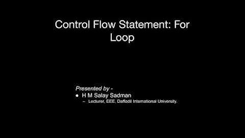 DIU Spring 2020 CSE122 (For Loop)