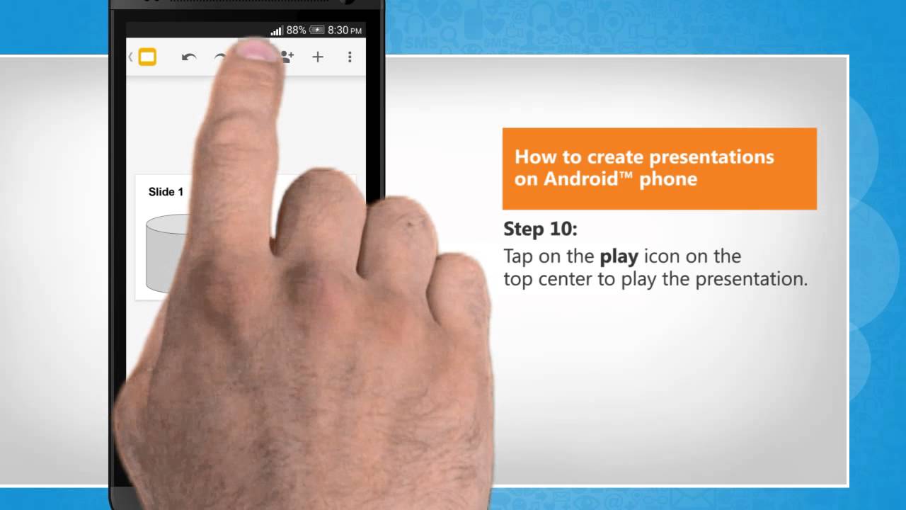 how to make presentation on android phone