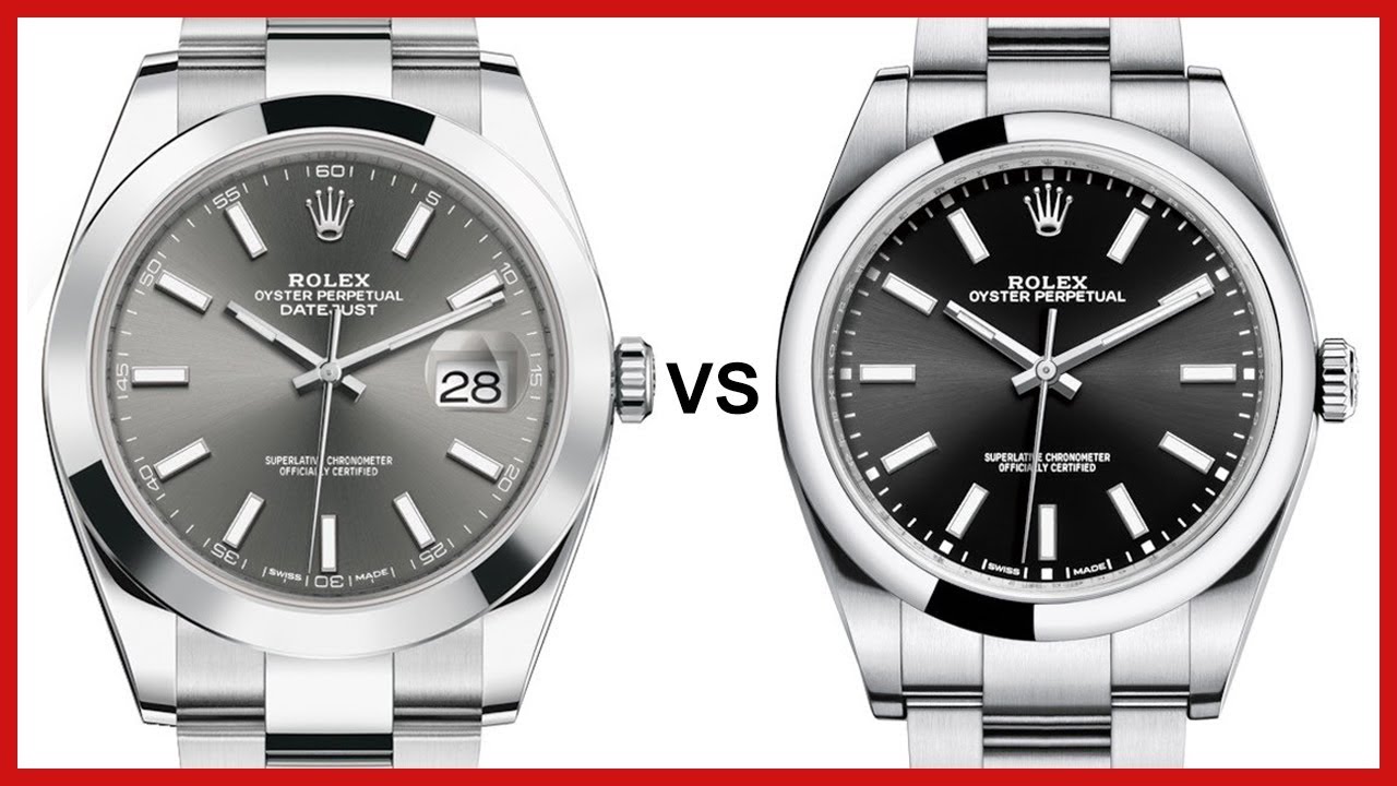 difference between rolex oyster perpetual date and datejust