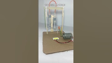 Two Cylinder Engines - dc motor #project #tech #youtubeshort