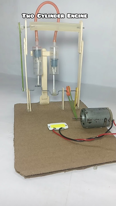 Two Cylinder Engines - dc motor #project #tech #youtubeshort