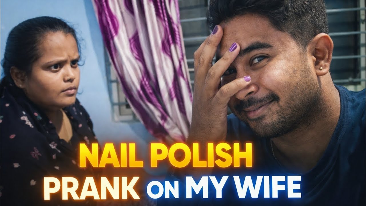 Nail Polish Prank On My Wife 😂 | Kannada Prank Video | Funny Wife Reaction