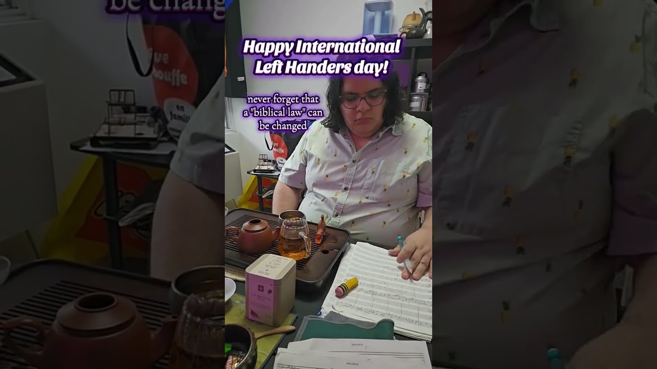 Happy Left Handers Day Southpaw Hand Lefty Write Composer