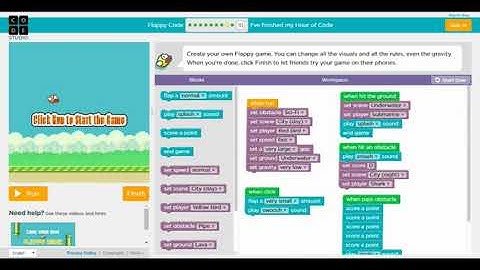 Hour of Code   Make a Flappy game   Walkthrough all levels