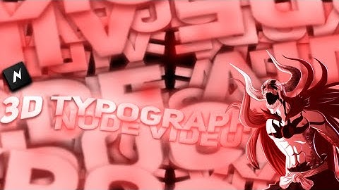 TYPOGRAPHY NODE VIDEO TUTORIAL 3D CAM || SMOOTH CAM || comment if you guys want tutorial #nodevideo