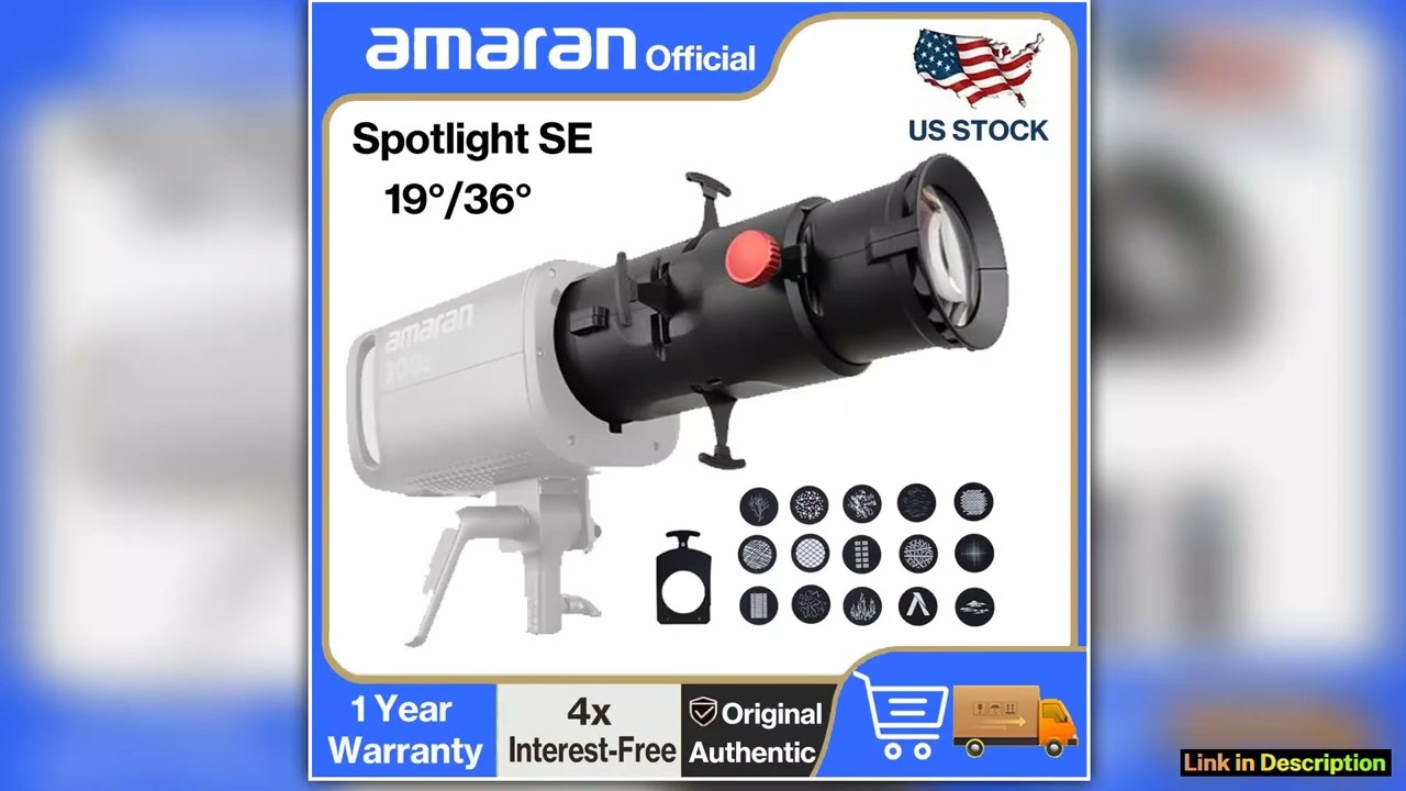 Amaran Spotlight SE Kit 19 or 36 Pointsource Projection Lens Modifier for Amaran 300c Amaran 150c A