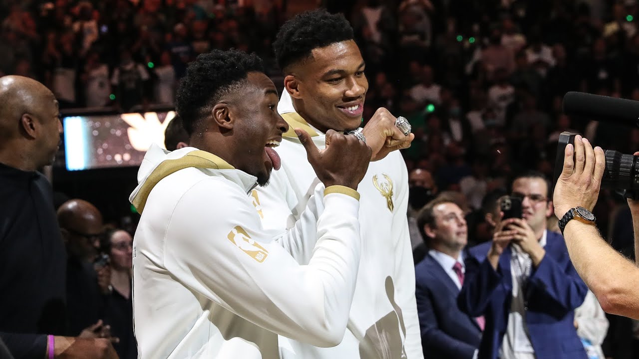 Milwaukee Bucks ring in new NBA season with championship ceremony