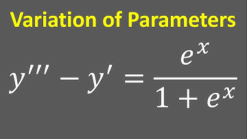 Third Order Differential Equation Variation of Parameters: y
