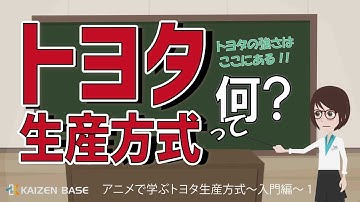 What is the Toyota Production System? [Learn the Toyota Production System through animation: Intr...
