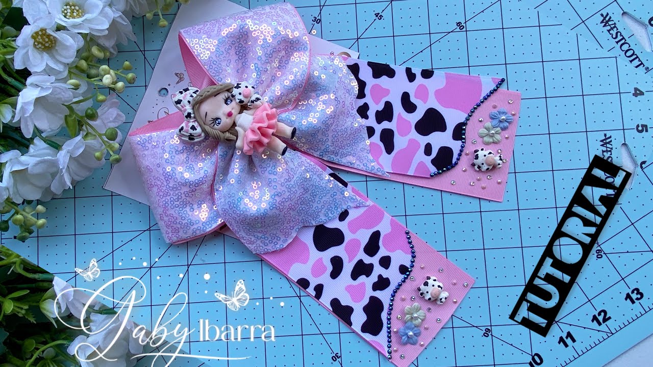 MOÑO COLETERO TRIPLE (listón 7.5 cm)