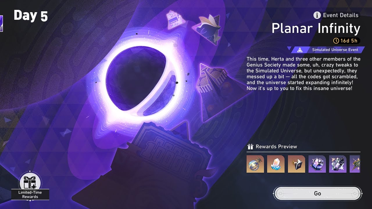 Event Guide | Planar Infinity - Day 5 | "Infinite Expansion Upgrade" Plane | Honkai Star Rail 1.4