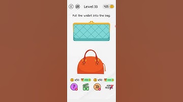 Braindom Level 33 Put the wallet into the bag