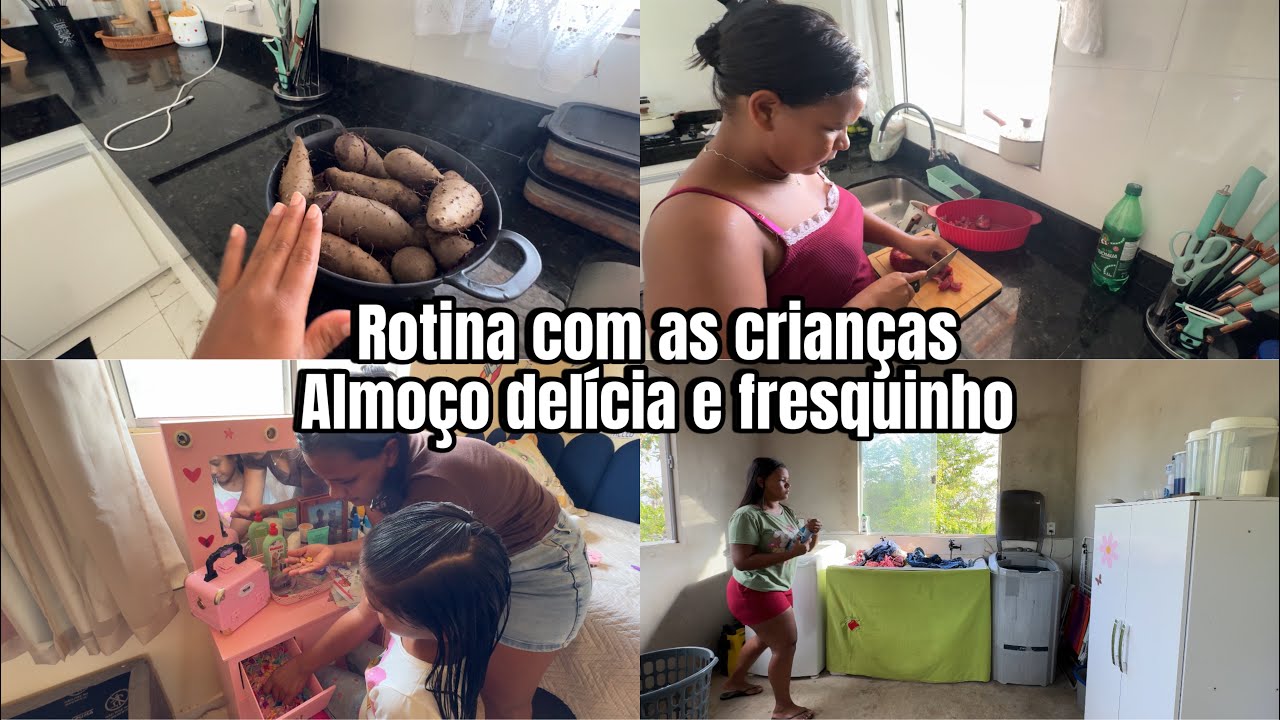 FIZ ALMOÇO//ROTINA COM AS CRIANÇAS ANTES DE IR PRA ESCOLA//CAFE DA MANHÃ DIFERENTE 