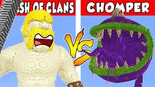 CLASH OF CLANS vs CHOMPER – PvZ vs Minecraft vs Smash