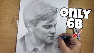 Realistic Portrait Drawing Just a 6B Pencil ( Leonardo DiCaprio )
