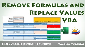 Remove Formulas and Keep Values Only | Excel VBA Tagalog