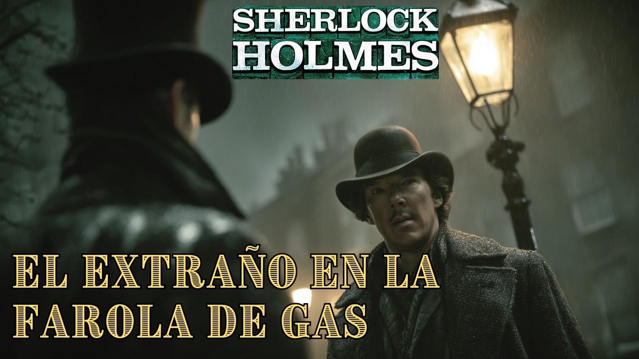 Sherlock Holmes y El extraño en la farola de gas