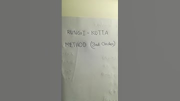 Numerical Methods | Runge Kutta Method  [Third Order] | #numericalmethods #shorts#shortsvedio