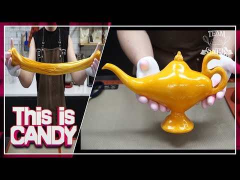 [설탕공예 ASMR] 슈가슬라임으로 알라딘 램프캔디 만들기/DIY <strong>Aladdin</strong>`s <strong>Lamp</strong> candy making