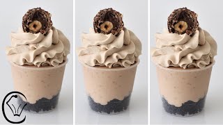 Ferrero Rocher Mini Mousse Dessert Cups with Chocolate Whipped Cream Topping Eggless No Gelatine