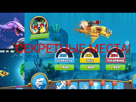 Секретные места в игре Hungry shark world.