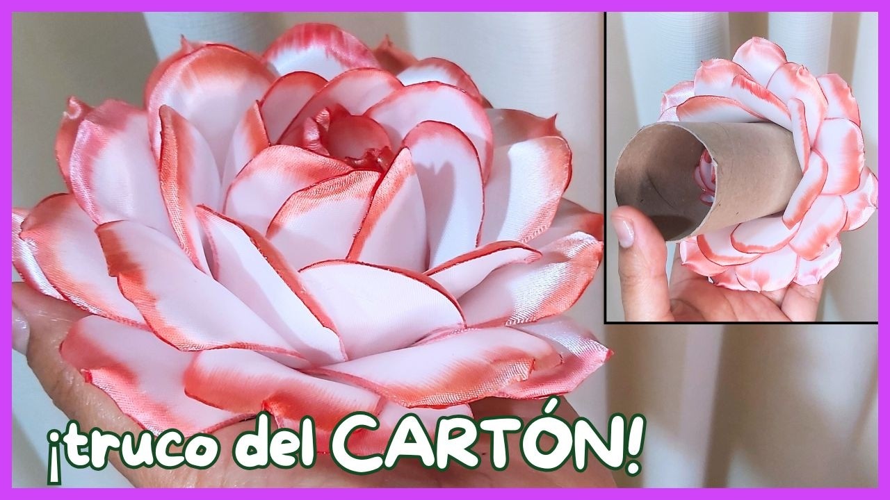 Я раскрасила края этой розы, сделанной из картонной трубки 🌹